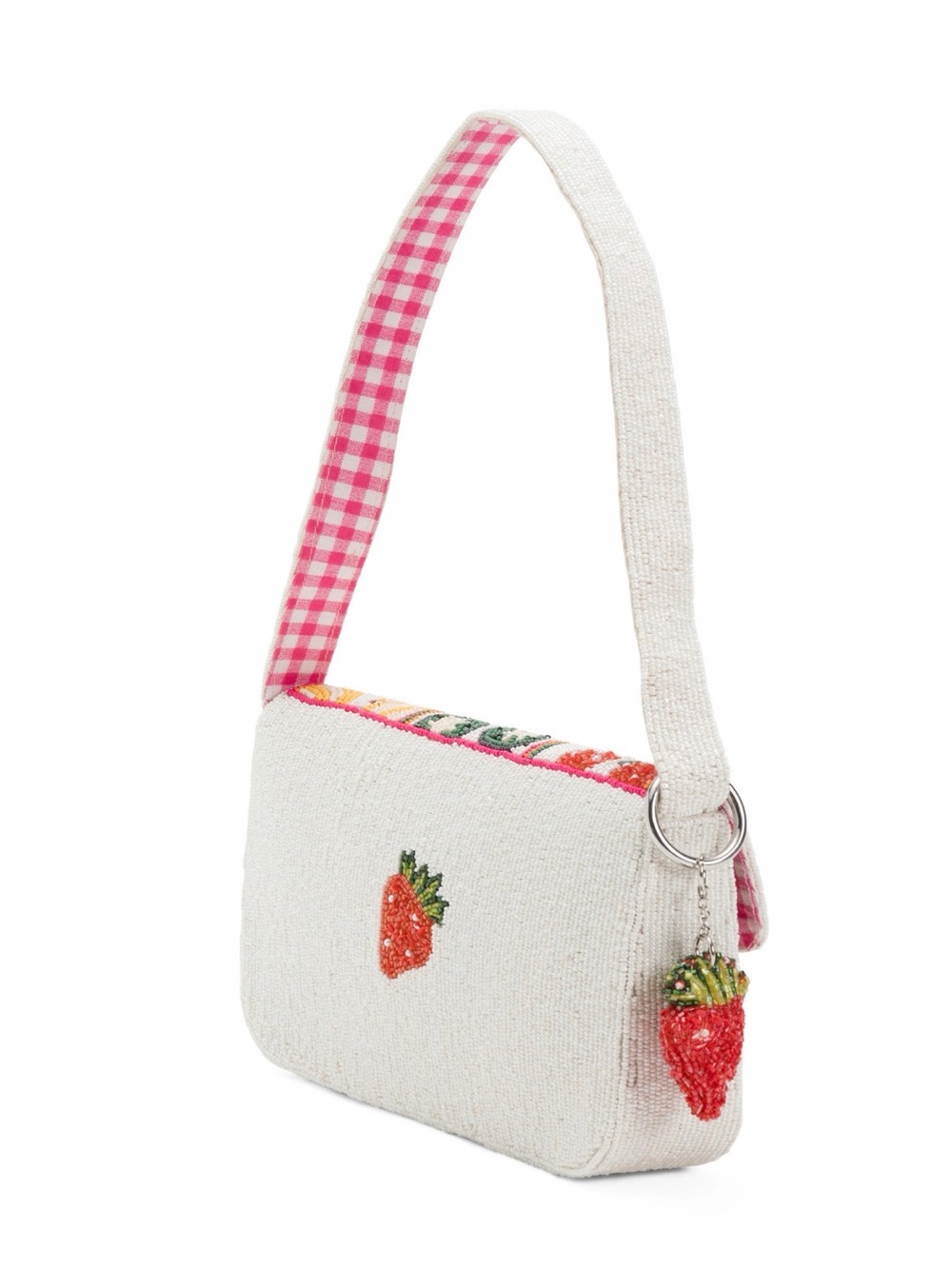 Beaded Fruit Patchwork Shoulder Bag - with Bag Charm - Picture 3 of 8